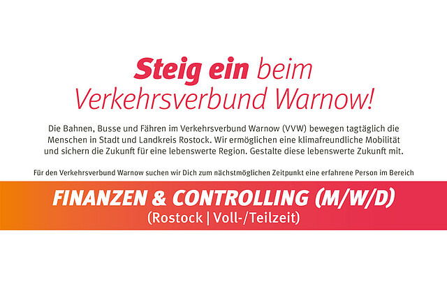 FINANZEN & CONTROLLING (M/W/D)(Rostock | Voll-/Teilzeit)